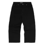 Washed Denim Jeans Black BAGGY