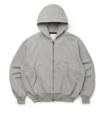 Blank Zip Up Heather Grey