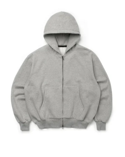 Blank Zip Up Heather Grey