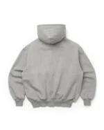 Blank Zip Up Heather Grey - Image 2