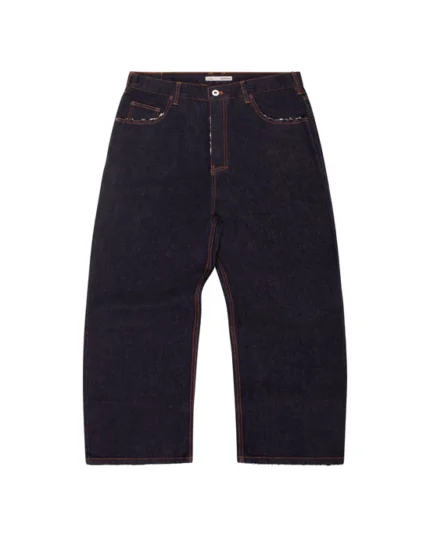 Washed Denim Jeans Indigo BAGGY