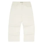 Washed Denim Jeans Ivory BAGGY
