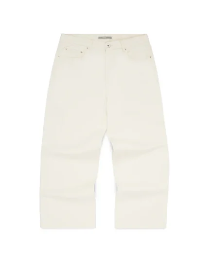 Washed Denim Jeans Ivory BAGGY