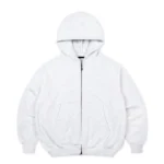 Blank Zip Up Heather White