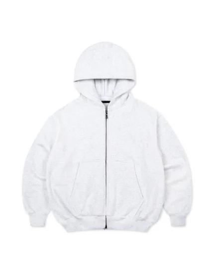 Blank Zip Up Heather White