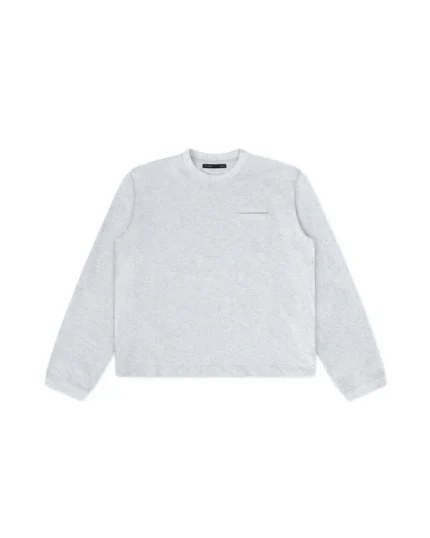 Blank Long Sleeve Heather White