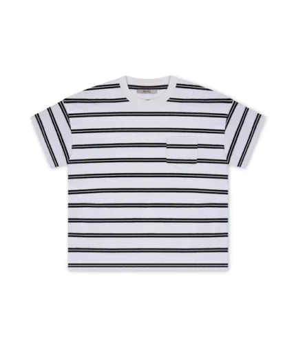 Cole Henry Striped Baby Tee White