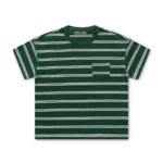 Cole Henry Striped Baby Tee Forest Green