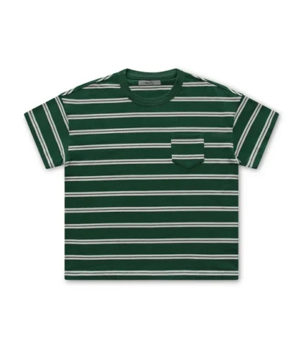 Cole Henry Striped Baby Tee Forest Green