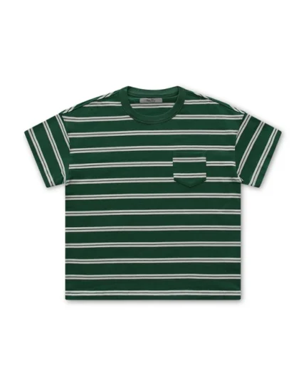 Cole Henry Striped Baby Tee Forest Green