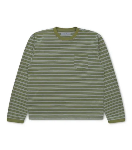 Cole Henry Striped Long Sleeve Green
