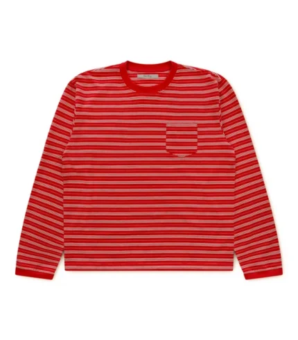 Cole Henry Striped Long Sleeve Red