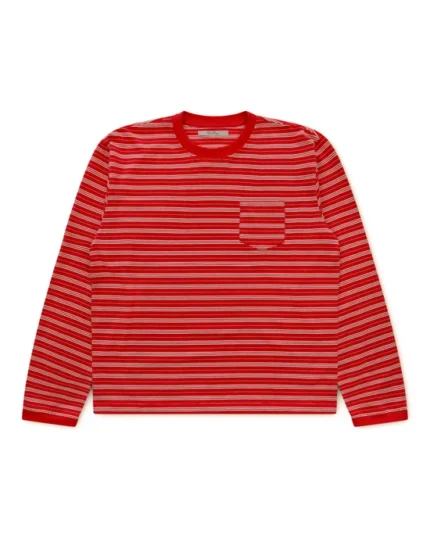 Cole Henry Striped Long Sleeve Red