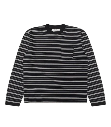 Cole Henry Striped Long Sleeve Black