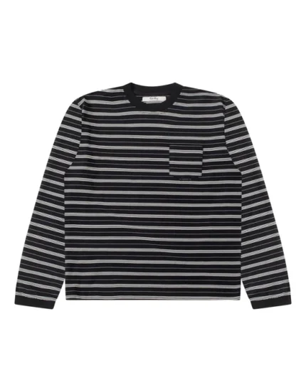 Cole Henry Striped Long Sleeve Black